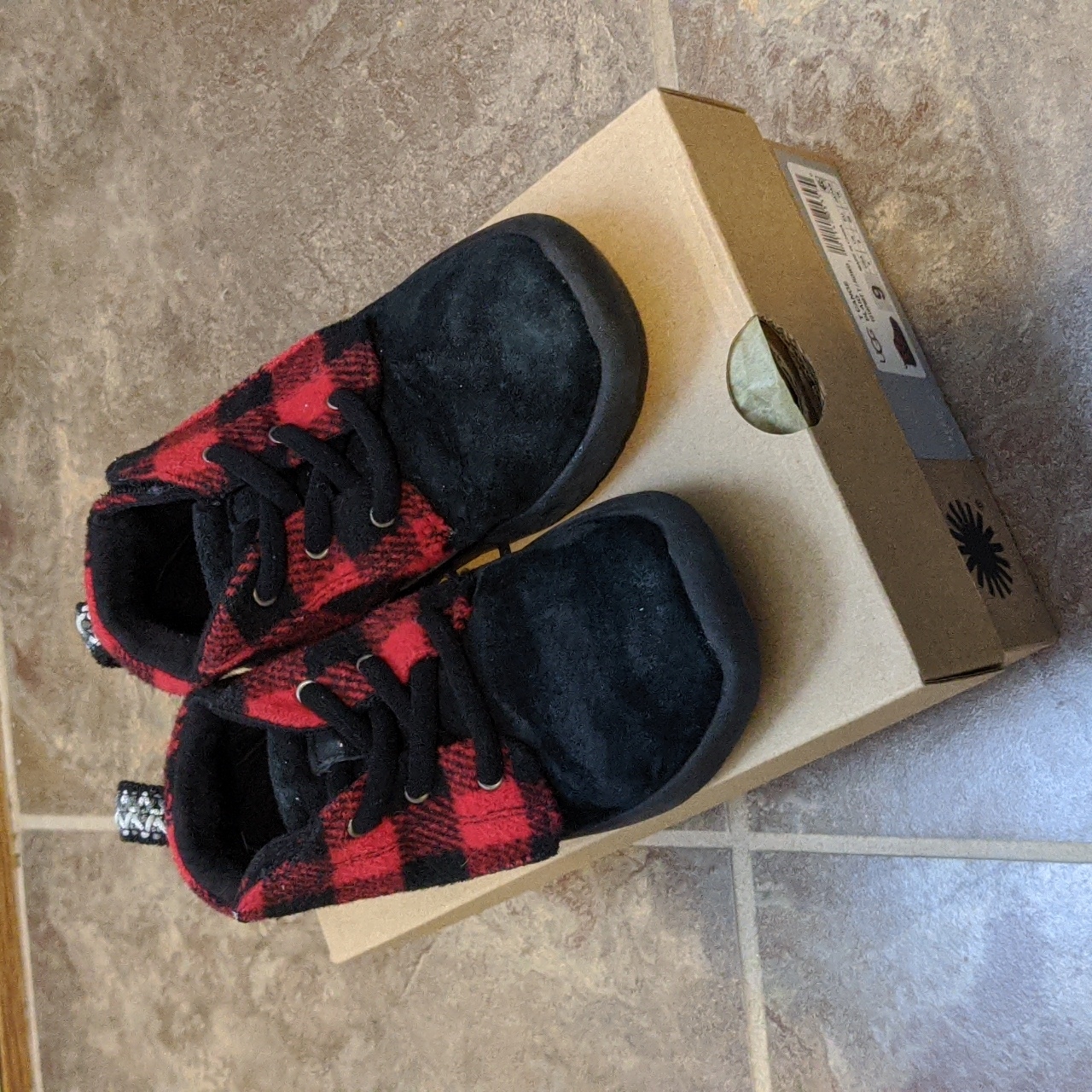 Kids Ugg Plaid Boots